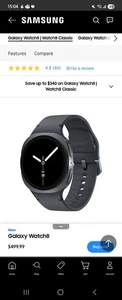 Samsung Galaxy Watch 8 - 40 mm - Graphite (Bluetooth et WIFI uniquement) - Photo 1 sur 1