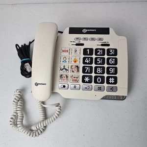 Geemarc Photophone 100 verstärkt Großtasten Foto Speicher Telefon weiß - Bild 1 von 12