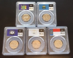 2001 S Clad State Quarter Set PCGS PR69DCAM Flag label - Picture 1 of 14