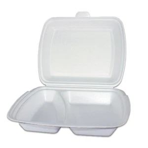 250 Menüboxen 2-geteilt weiss 240x200x69mm, HP4/2 Imbissboxen Menübox Lunchbox - Bild 1 von 1