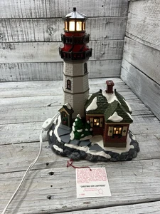 AS-IS No Box Vintage 1995 Dept 56 Snow Village "Christmas Cove Lighthouse" #5483-6 - Bild 1 von 21