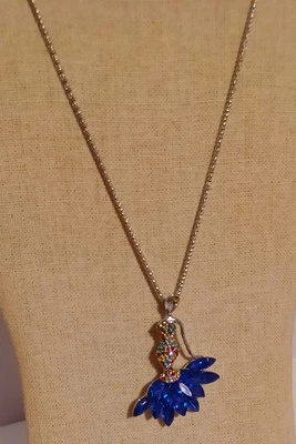 Broche PIN Betsey Johnson Mujer Azul Cristal Elegante Dama Bailarina Foto 1 de 4