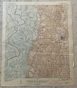VINTAGE ORIG BAY MINIETTE ALABAMA USGS GEOLOGICAL TOPO TOPOGRAPHICAL MAP 1943 - Picture 1 of 4