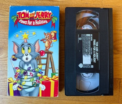 Tom and Jerry PAWS for a HOLIDAY VHS - 7 Winter Episodes - Christmas Slip Sleeve - Image 1 of 4