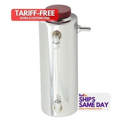 Mr Gasket 9135, un depósito de fluido de radiador de aluminio pulido 24 oz aluminio pulido Foto 1 de 4