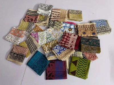 25 различных хлопковых бандан с ручным принтом — богемный стиль, эко-мода - Изображение 1 из 4