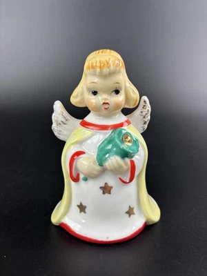 Estatuilla Campana Niña Ángel Navidad Porcelana Vintage Japón MCM Foto 1 de 4