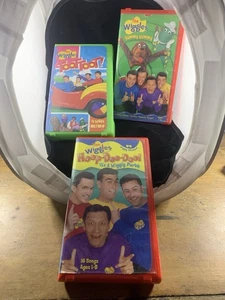 Lot Of 3 Wiggles Vhs, It’s A Wiggle Party, Toot Toot, Yummy Yummy - Picture 1 of 9