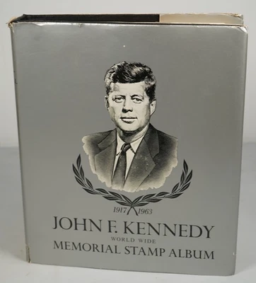COLECCIÓN DE ÁLBUM MINKUS CONMEMORATIVO JFK AÑOS 60 EN TODO EL MUNDO DE 160+ SELLOS Y 45 HOJAS Foto 1 de 4