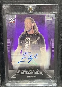 2021 Topps WWE Undisputed Grand Slam Champions Edge Auto Purple /99 - Picture 1 of 3