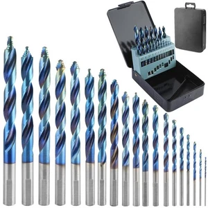 19-teiliges Bohrer-Set, Stufenbohrer mit blauer Oxidoberfläche, Hochgeschwindigkeit... - Bild 1 von 8