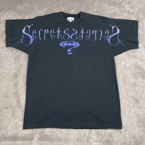 Schwarzes Vintage Secrets Batman T-Shirt Einzelnaht Gr. L One Size Comic Cartoon - Bild 1 von 4