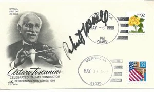 AUTOGRAPH, 1998, ROBERT MERRILL, OPERA SINGER,  SIGNED AMERICAN COVER - Picture 1 of 1