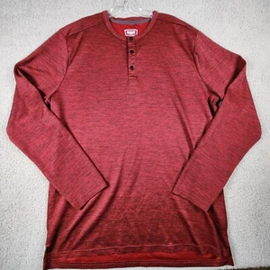 The Foundry Supply Co. Red Long Sleeve Henley Shirt XLT - Picture 1 of 5