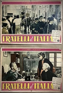 FRATELLI D'ITALIA- 2 Fotobuste lobby card-Ettore Manni, Olga Solbelli- 1952 - - Imagen 1 de 1