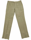 PTO1 Mens 48 EU Pants Linen Beige Slim Fit Cotton Lightweight Slacks Trousers