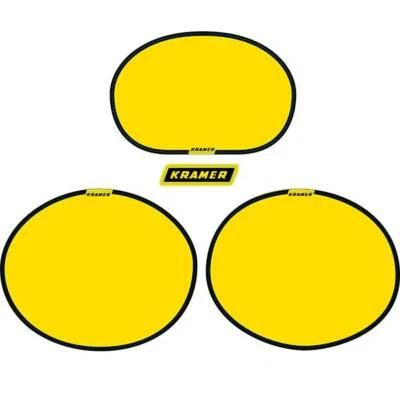 BLACKBIRD adesivi portanumero Kramer Er 125 / 175 / 250 / 347 / 410 1980 - 1981 giallo