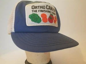 Vintage 1980s Ortho-Can 17 Snapback Trucker Patch Upstream Veggies Ag USA Made - Picture 1 of 12