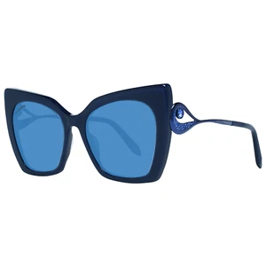 Occhiali da sole donna swarovski sunglasses lenti blu gatto cat eye firmati - Imagen 1 de 4