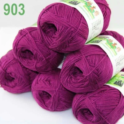 Sale New 6 Ballsx50g Super Soft Bamboo Cotton Baby Hand Knitting Crochet Yarn 03 - Image 1 of 4