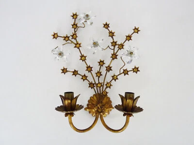 Magnifique applique murale vintage italienne avec cristal de Swarovski, 1970s - Image 1 of 4