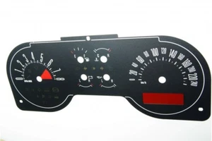Ford Mustang 2005-2012 replacement BLACK Dial Conversion Kit MPH zu KMH Tacho Sp - Afbeelding 1 van 2