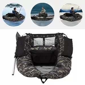 Portable Inflatable Boat Fishing Dinghy Boat Sport Backrest Adjustable 130kg - Picture 1 of 23