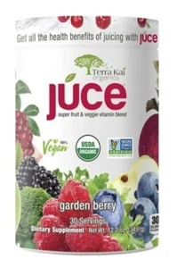 Terra Kai USDA Organic Juce Super Fruit&Veggie Vitamin Blend Garden Berry 12 oz - Picture 1 of 2