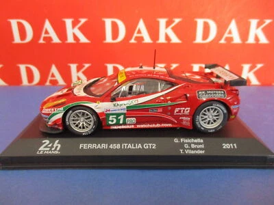 Die cast 1/43 Modellino Auto Ferrari 458 Italia GT2 24H Le Mans 2011 Fisichella - Immagine 1 di 4