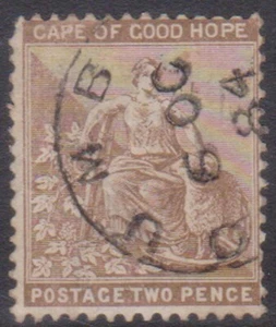 (F269-30) 1882 Cape of good hope 2d pale brown Hope stamp (AE) - Bild 1 von 1