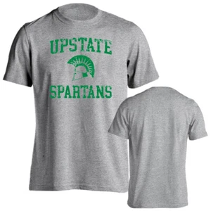 South Carolina Upstate Spartans USCUP Distressed Retro Logo Short Sleeve T-Shirt - Picture 1 of 15