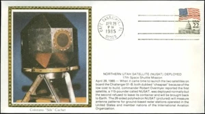 Challenger STS 51-B NUSAT Satellite Deployed Colorano "Silk" Cachet - Picture 1 of 1