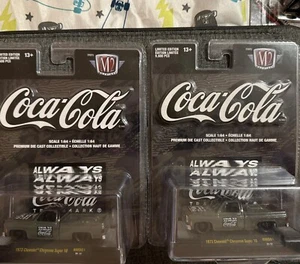 2 M2 Machines Coca Cola 1973 Chevrolet Cheyenne Super 10!! 1/9600 Worldwide - Picture 1 of 6