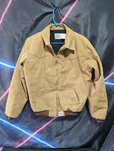 Chaqueta De Colección RARA Envejecida Carhartt Jq2006 Santa Fe Tostada XL Negra Forro Acolchado - Imagen 1 de 13