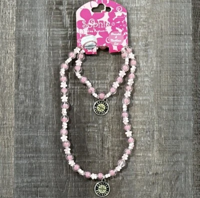 New Kids Pink Seattle Mariners MLB Beaded Necklace & Bracelet Set - Image 1 of 4