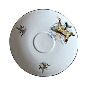 Shelley Large Saucer ONLY Fine Bone China England - Flying Ducks 6.5" Gold Edge - Picture 1 of 5
