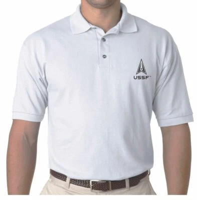 SPACE FORCE USSF EMBROIDERED POLO SHIRT - Image 1 of 3