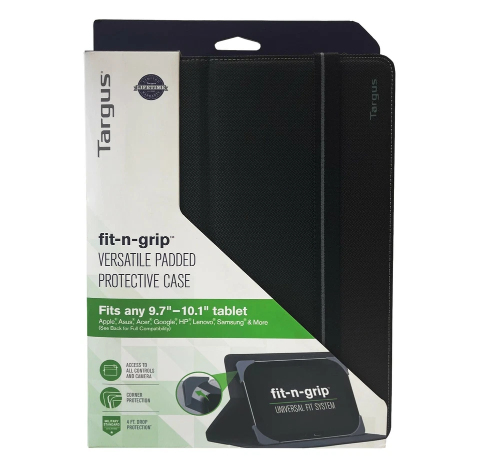 Targus Fit-N-Grip Universal Case THZ591EU 360° für Tablets von 9.7 bis 10.1 Zoll - Bild 1 von 4