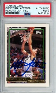 1992-93 TOPPS Gold Rookie #334 Christian Laettner Timberwolves PSA/DNA - Foto 1 di 2