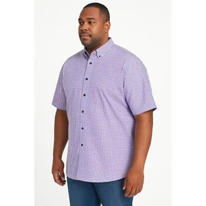 Cutter&Buck Neu mit Etikett Herren Gingham klassische Passform Stretch Hemd in Majestic-Größe 1XB - Bild 1 von 11