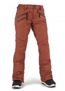 NWT WOMENS VOLCOM SAINT INSULATED SNOWBOARD PANTS COLOR $210 S Burnt Sienna  - Picture 1 of 2