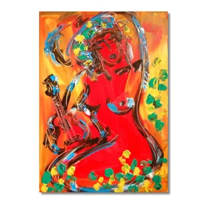 RED NUDE by Mark Kazav Large Abstract Modern Original Oil Painting PsdD - Picture 1 of 1