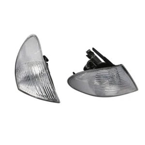 Front Turn Signal Light White Lens LH + RH Set For BMW 98-01 E46 325i 328i 330i - Bild 1 von 6