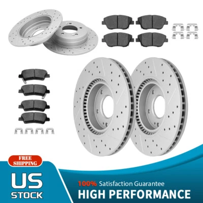 前后钻转子 + 刹车片适用于 2011 - 2014 年现代索纳塔起亚 Optima — 第 1/4 张图片