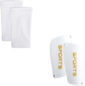 Youth Football Shin Guards , White Soccer Protection for Boys and Girls M - Picture 1 of 5