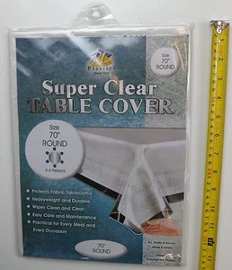 RL Plastic, Heavy Duty, Super Clear and Durable 100% Vinyl Tablecloth Protector - Picture 1 of 17