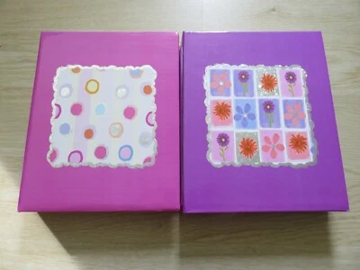 Lindos álbumes de fotos - rosa con puntos, púrpura con flores, cada uno tiene capacidad para 120 fotos Foto 1 de 4