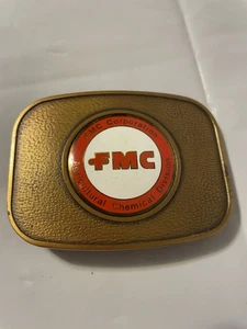 De colección Latón FMC División Química Agrícola Cinturón Hebilla Círculo Logo - Imagen 1 de 5