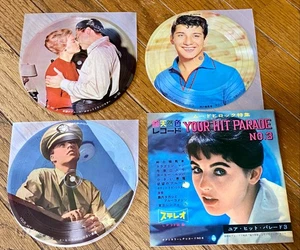 1961 JAPAN PICTURE FLEXI DISC + BOOKLET ELVIS PRESLEY PAUL ANKA Millie Perkins - Picture 1 of 7