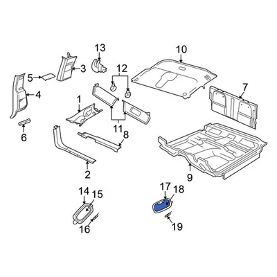 For Mitsubishi Raider 2006-2009 Mitsubishi 05093413AA Map Light Lens - Image 1 of 2
